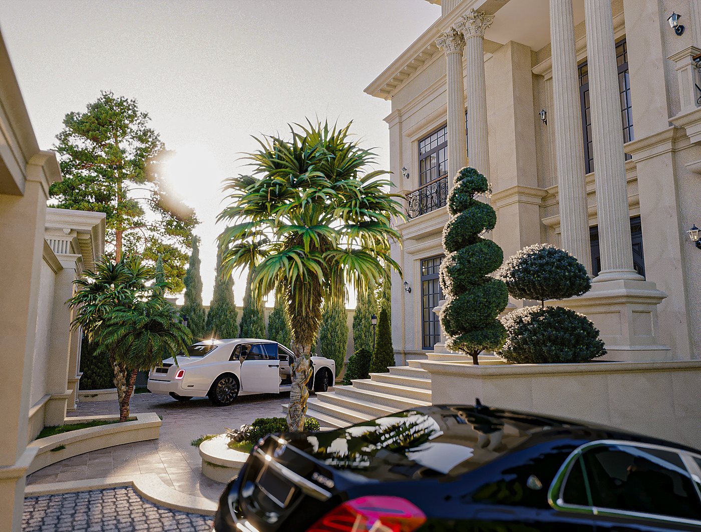 AFİNA layihəsi — neoklassik üslubda villa layihəsi, 368 m², 2024