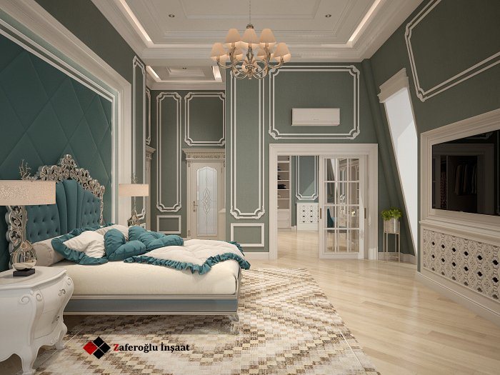Samear project — neoklassik üslubda mənzil interyeri, 170 m², 2023