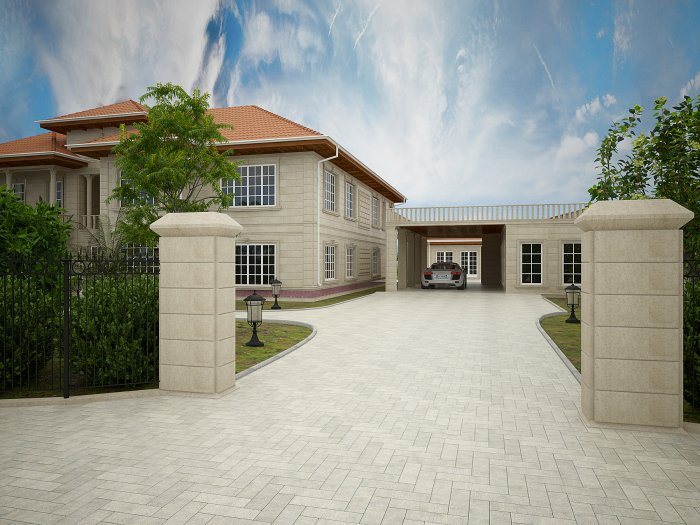 Villa layihəsi detalı — SEA BREEZE layihəsi (memarlıq üslub, 492 m², 2023), kadr 2/6