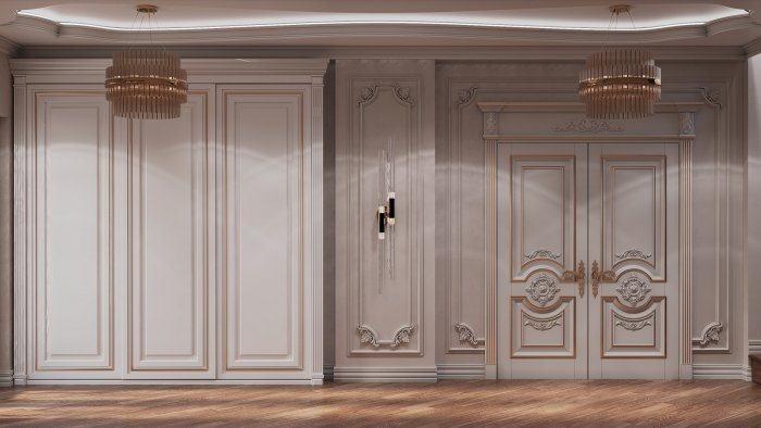 Mənzil interyeri detalı — NeoArch project (neoklassik üslub, 189 m², 2023), kadr 2/6