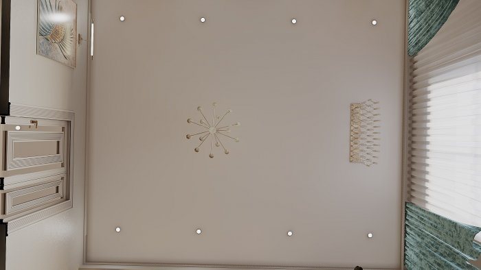 Via Lux project, neoklassik üslub, 230 m², 2023: mənzil interyeri məkan həllərindən kadr 5/6