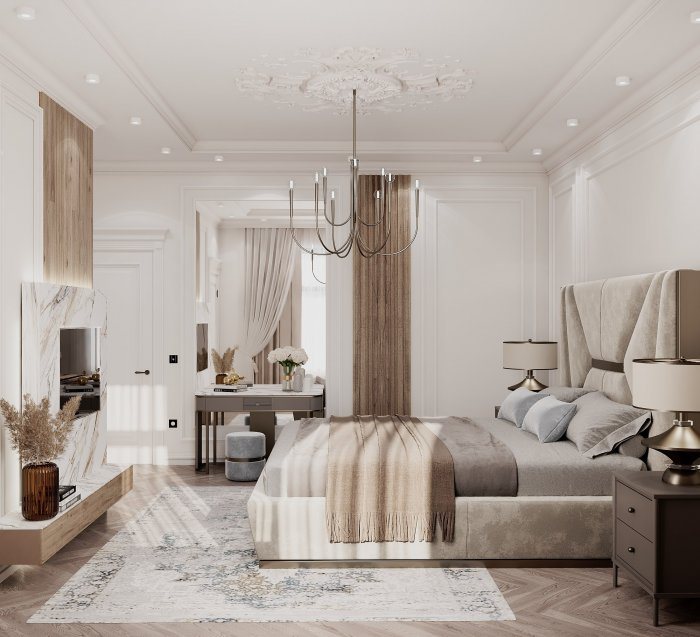 Mənzil interyeri detalı — GreenVille project (neoklassik üslub, 140 m², 2023), kadr 2/5