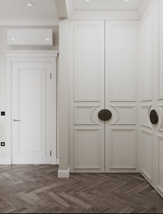 Yatack project, kadr 6/6: neoklassik üslubda mənzil interyeri, 144 m²
