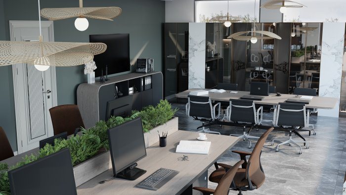 Work Center obyektindən görüntü 3/6 — modern üslub, 220 m², 2023