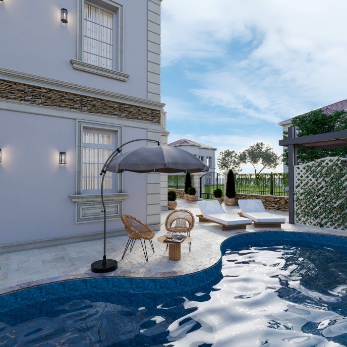 SEA BREEZE 2 layihəsi, kadr 6/7: neoklassik üslubda villa layihəsi, 278 m²