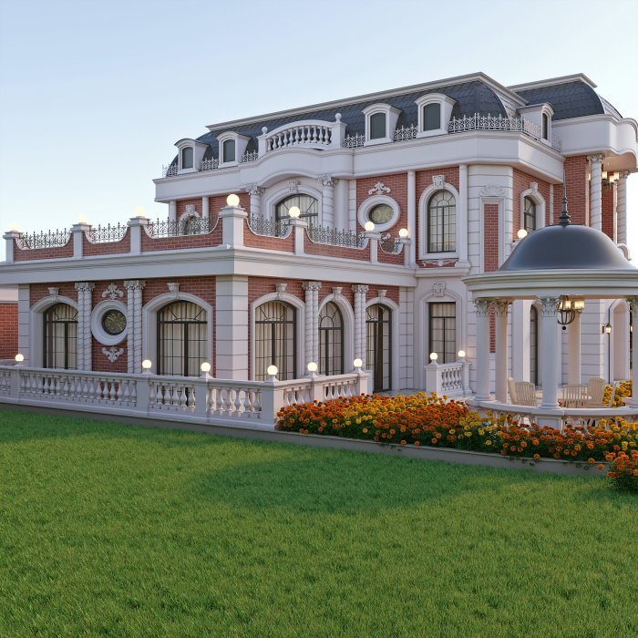 Neoklassik üslub, 411 m², 2024 — BRİSROL layihəsi, kadr 4/5