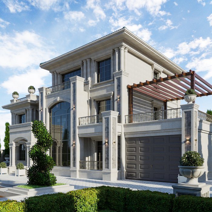 MONAKO layihəsi obyektindən görüntü 3/4 — neoklassik üslub, 586 m², 2024