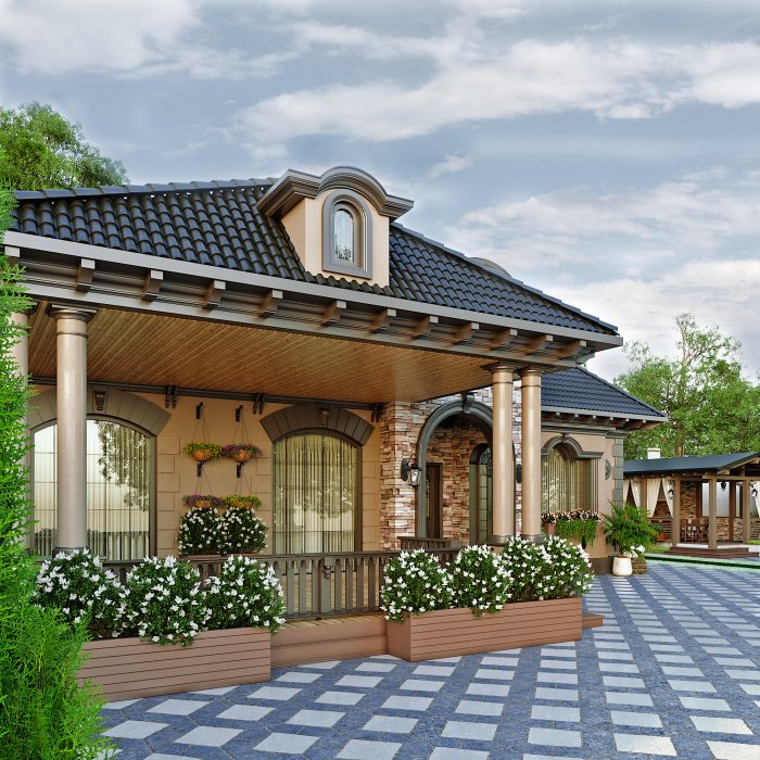 NAĞIL EV 2 layihəsi, kadr 6/6: neoklassik üslubda villa layihəsi, 368 m²