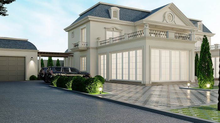 Neoklassik üslub, 475 m², 2024 — BAKIXANOV layihəsi, kadr 4/6