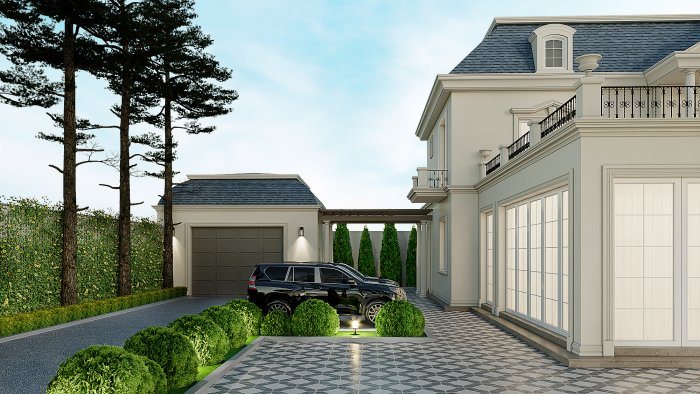 BAKIXANOV layihəsi, neoklassik üslub, 475 m², 2024: villa layihəsi məkan həllərindən kadr 5/6