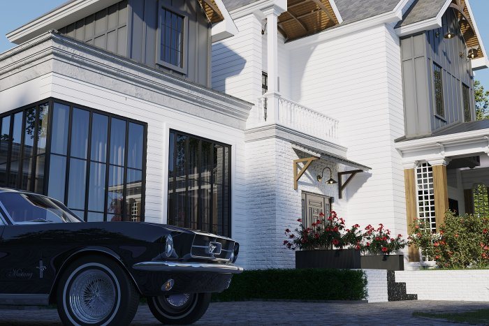 RUSTİK villa layihəsi — neoklassik üslubda villa layihəsi, 372 m², 2024
