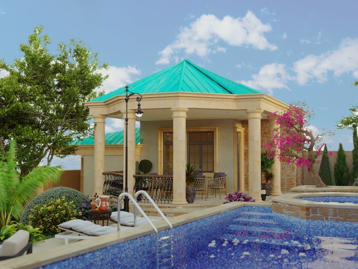 ŞÜVƏLAN layihəsi, kadr 6/6: neoklassik üslubda villa layihəsi, 568 m²