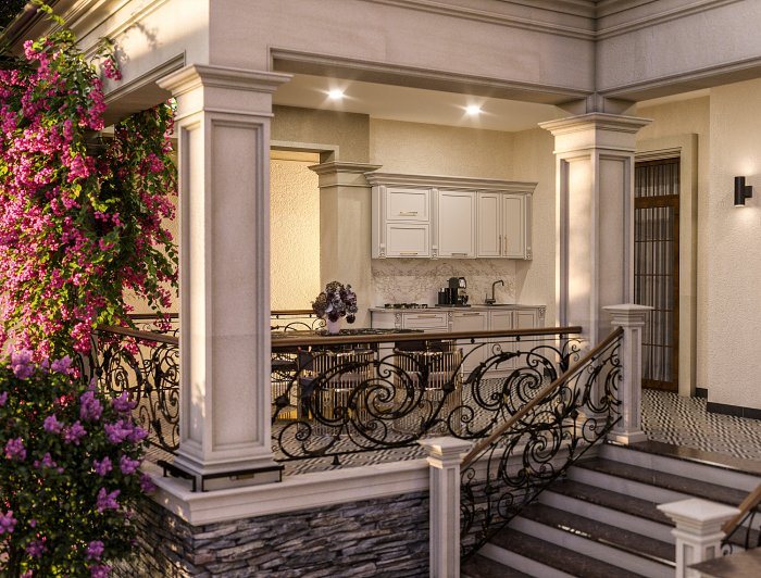 MONTİN layihəsi — neoklassik üslubda villa layihəsi, 475 m², 2024