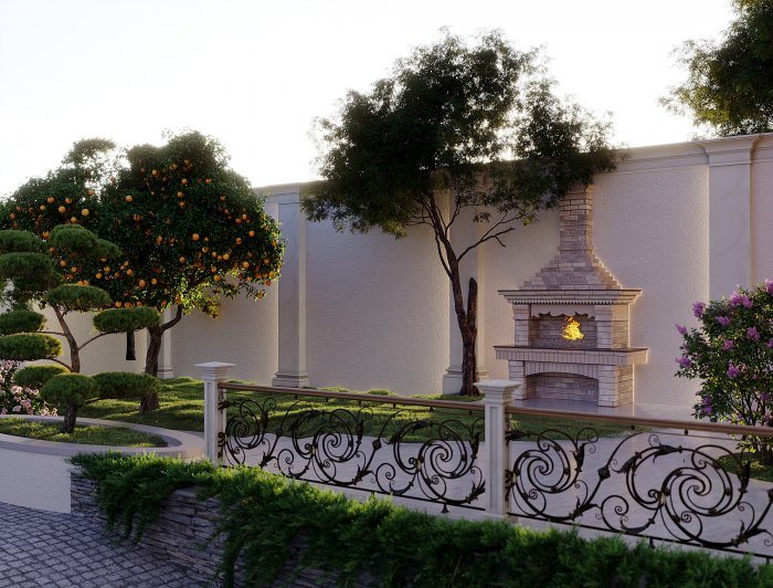 Villa layihəsi detalı — MONTİN layihəsi (neoklassik üslub, 475 m², 2024), kadr 2/6