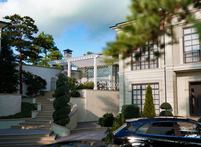 BİNƏQƏDİ layihəsi — neoklassik üslubda villa layihəsi, 378 m², 2024