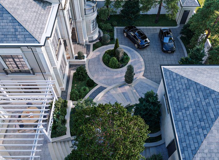 BİNƏQƏDİ layihəsi, kadr 6/6: neoklassik üslubda villa layihəsi, 378 m²