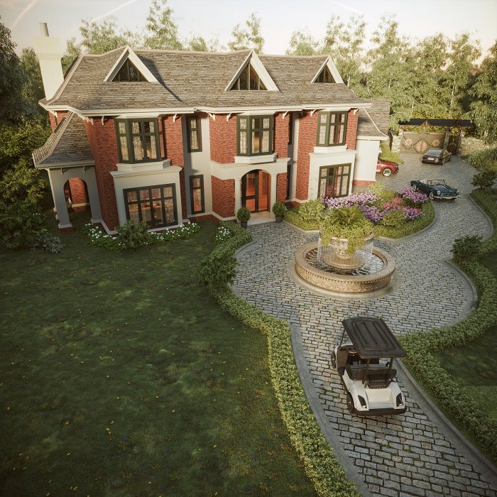 SWEET HOUSE layihəsi, kadr 6/6: neoklassik üslubda villa layihəsi, 387 m²