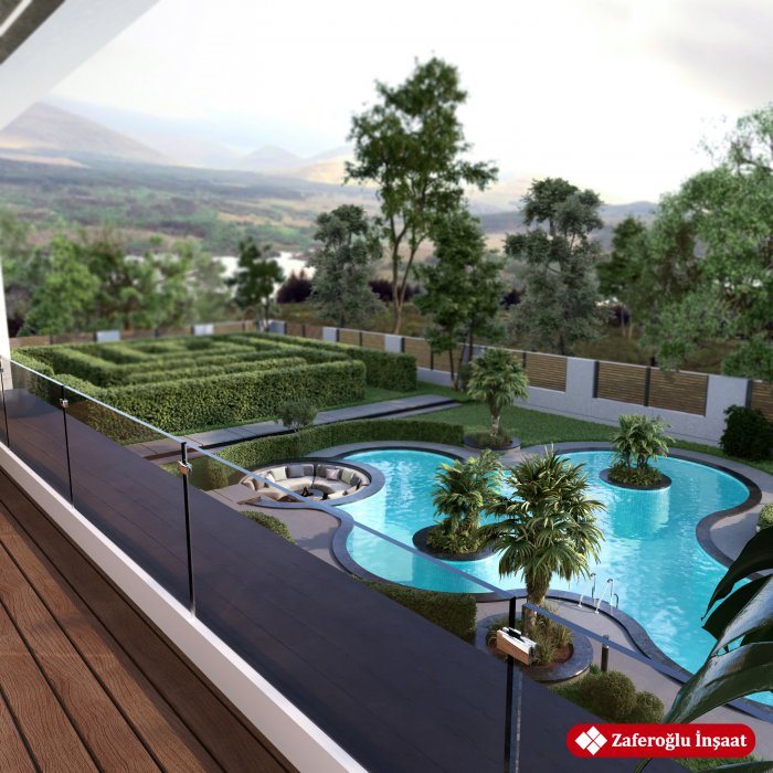 MODERN HOUSE layihəsi, modern üslub, 2024: villa layihəsi məkan həllərindən kadr 5/6