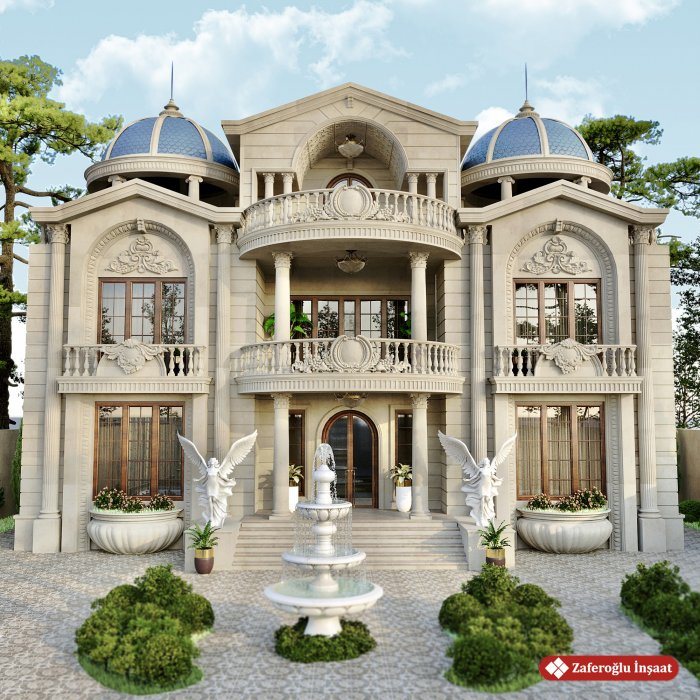 MƏRDƏKAN 7 layihəsi — klassik üslubda villa layihəsi, 568 m², 2024