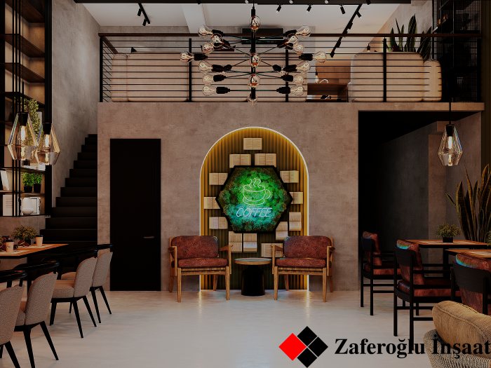 COFFEESHOP, modern üslub, 2024: ictimai iaşə məkanı məkan həllərindən kadr 5/6