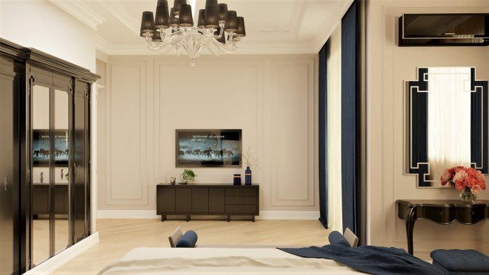 Mənzil interyeri detalı — Natech design (neoklassik üslub, 260 m², 2023), kadr 2/6